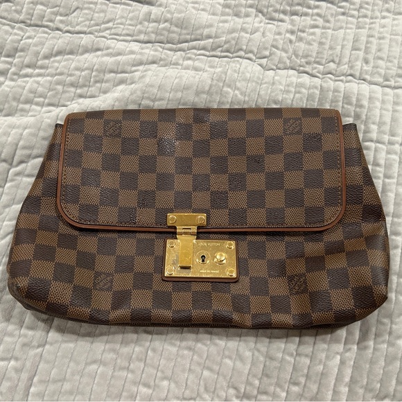 Louis Vuitton Brown Checkered Clutch - Picture 1 of 4
